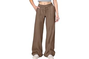 BFYSFBAIG Baggy Sweatpants for Girls Teens, Oversized Wide Leg Trousers, Loose Fit Joggers with Pockets Elastic High Waist Drawstring Athletic Track Bottoms 4-14 Years