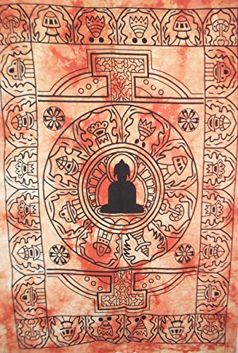 Traditional Jaipur Cartel del Arte de la Pared, decoración India, Colgante de Pared Bohemio, decoración del Dormitorio del Hippie, Arte de la Pared Gitana, tamaño 30" x40, Cartel de Buena Suerte