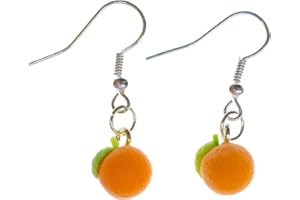 appendiabiti arancio Miniblings arancione orecchini arance Frutta Frutta 3D - gioielli moda in argento fatto a mano I orecchini orecchini