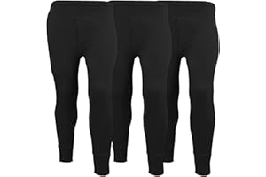 ORBIZ Pack of 3 Mens Thermal Underwear Trousers Long Johns Base Layer Extreme Hot Brushed Inside Ultra Soft Trousers Leggings Pants