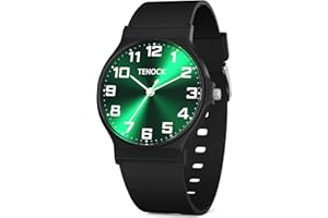TENOCK Montre analogique pour garçons et filles, étanche à 30 m, montre de sport avec cadran fin, bracelet souple, facile à lire, pour les enfants âgés de 5 à 15 ans, cadeau d'anniversaire pour enfants
