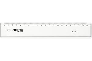 Aristo College Lineal AR23022, transparent, mit Tuschekante und Facette, 20 cm