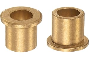 QUARKZMAN 2pz Flangia Cuscinetto Manicotto 14mm Alesaggio x 20mm OD x 20mm Lunghezza x 3mm Flangia Spessore, Bronzo Boccola Autolubrificante Boccole Manicotto per Attrezzature Industriali