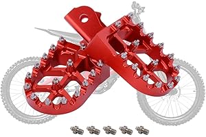 ANXIN Dirt Bike Fußrasten Breite Fußrasten CNC Aluminiumlegierung per SurRon Sur Ron S/X CRF150F CRF230F 2003-2019 Rosso