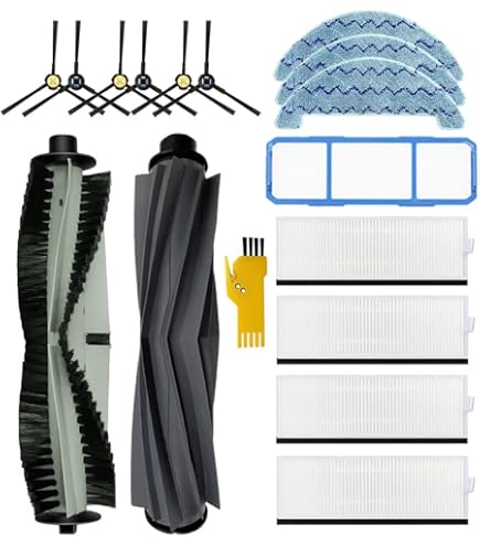 Kit De 12 Pièces Pour Aspirateur Robot Silvercrest SSRA - 6 Filtres + 6 Brosses Latérales, Nettoyage Amélioré
