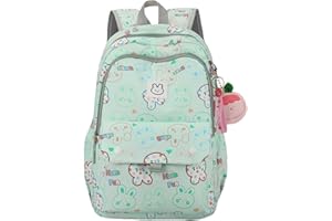 VIDOSCLA Girls Backpack for School Colorful Bear Bookbag Teen Boys Backpack