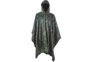 LOOGU - Poncho impermeabile mimetico impermeabile per esterni, copertura mimetica