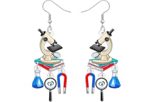 DOWAY Acrylic Cute Cartoon Teacher Earrings Fun Back to School Dangle for Women Girls Kids Gifts Bulk