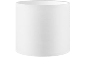 HOME SWEET HOME COLLECTION Home Sweet Home Moderne Abat-jour Bling | cylindre |20/20/17cm | Blanc | Abat jour tissu | pour douille de lampe E27 | Abats-jour Lampe de table, Applique