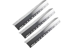 Denmay - Placa de Calor Universal Ajustable de acero Inoxidable, Cubierta para quemadores domador de Llama para la mayoría de Parrillas de Gas se extiende Desde 30 cm hasta 72 cm (3 Placa de Calor)