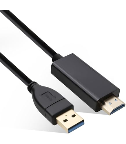 Câble USB 3.0 Vers HDMI 1.5m - 1080P Full HD - Compatible Windows & Mac - Pour TV, Projecteur, Écran PC Portable - Audio Vidéo