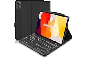 COEZFE Funda Teclado para Xiaomi Redmi Pad SE 11 Pulgadas, Español Ñ Bluetooth Magnético, Smart Funda con Teclado QWERTY para Xiaomi Redmi Pad SE 11 Pulgadas 2023, Negro