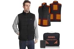 Rtdep Gilet Riscaldato, Gilet Riscaldato Uomo Donna con Batteria da 5 V, Giubbino Riscaldato con 8 zone di calore Giacca Riscaldata, Gilet uomo lavoro invernale da Esterno Moto Giubbotto