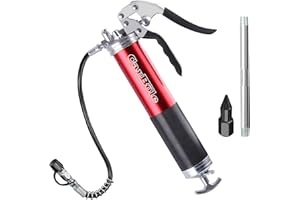 ‎CARBOLE CarBole Pistolengriff Fettpresse 6000 PSI Schmierung Kompatibel mit 400g Kartusche oder Schüttfett inkl. 12” Flexschlauch und Metall Verlängerung mit Kupplung