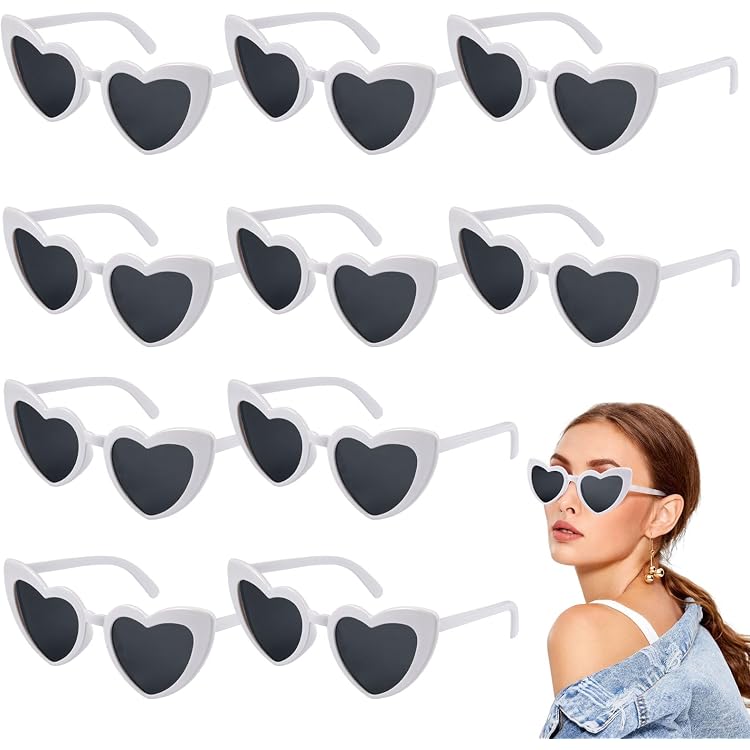 Gemini_mall - Lunettes de soleil rétro en forme de cœur Gemini _ Mall®, accessoire drôle et