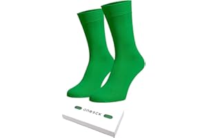 ONESCK Super Soft Cotton Dress Socks Vibrant Plain Colours for Men, Women