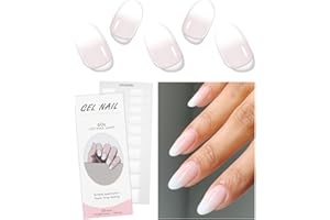JMEOWIO Gel Semicurado de Pegatinas Blanco Transparente Gel Semi-Curado Nail Art Stickers Decoración