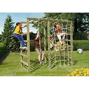 Gartenpirat Klettergerüst Spielgerüst aus Holz für den Garten mit Reck