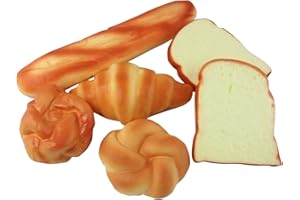 MEENA SUPPLIES Artificial Breads and Pastries! Fake Bread Scented! Cake Patisserie Decor[2X Slices]