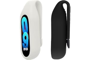 kwmobile 2 x klämhållare kompatibla med Xiaomi Mi Band 10/9/8 – utbyteset med klämma – svart