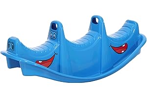 ‎DOHANY Dohany Wippe Rocker Nilpferd Tier Schaukelwippe Kunststoff Kinder Spielzeug blau