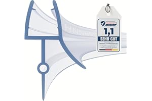 HNNHOME, Tira de goma precurvada para sellar la mampara del baño, perfecta para puertas de cristal curvas o rectas de 4 a 6 mm de grosor y 16-22 mm de separación, 870 mm