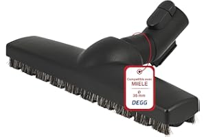 DEGG Brosse de parquet - Compatible avec aspirateurs Miele - 35 mm - Brosse d'aspirateur Miele avec système de clic - Qualité Premium