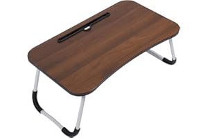 OHS Wooden Lap Tray - Folding Laptop Stand for Bed and Sofa, Large Surface for Working, Eating, Relaxing - 60 x 35 x 26cm