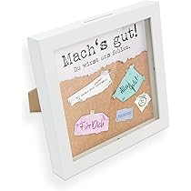 Personalisiertes Sparschwein Mit Bilderrahmen - Holz Spardose 22x22cm