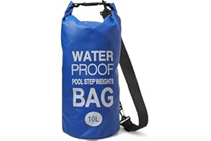 Yeabett wasserdichter Dry Bag, 10L wasserdichte Strandtasche mit verstellbarem Schultergurt, Dry Bag zum Schwimmen, Camping, Kajakfahren, Strand, (Dunkelblau)