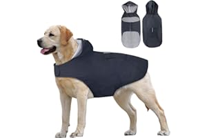 Idepet Manteau imperméable à Capuche pour Chien avec Trou pour Le col, imperméable et réfléchissant pour Chien Taille S, M, L