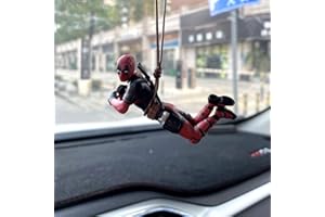 ZKTSRY Deadpool Car Accessories,Car Rear View Mirror Hanging Accessories,Funny car Accessories,for Office Home Hanging Micro Landscape Decor Birthday Romantic Gift (Style 1)
