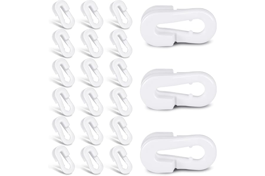 RosewineC Football Net Clips,20Pcs Soccer Goal Net Clips Soccer Goal Accessories Plastic Net Clips White Football Net Clips for Football Soccer Tennis Nets Outdoor Sports Players Teammates Coaches