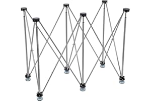 TOPWAY Portable Folding Workstand Telescopic 116x61x72cm, 600kg Loading Capacity, Stainless Steel, Adjustable Height, Tile Slab Wood Working Worktop Construction Table Workbench Sawhorse Support