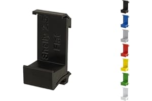 SHELLY HUTSCHIENENHALTER VON PW3D Shelly 2.5 / EM Support de rail DIN plat Noir (35 mm)