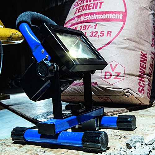 SAILUN 10W Warmweiß Blau LED Mit Akku Baustrahler Fluter Handlampen Flutlicht Arbeitsleuchte Tragbar wiederaufladbare Fluter IP65 (10W Warmweiß ) - 4