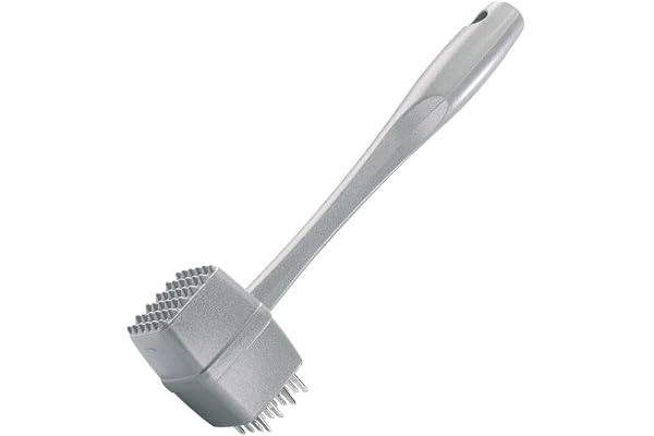 Westmark Marteau/Attendrisseur à Viande et à Steak, longueur : 23,8 cm, acier inoxydable/aluminium avec revêtement spécial de sécurité alimentaire, Steakmaster, argenté, 62202260