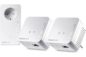 ‎DEVOLO devolo Magic 1 WiFi mini Multiroom Kit, WLAN Powerline Adapter, bis zu 1.200 Mbit/s, WLAN Verstärker, 1x LAN Anschluss, dLAN 2.0, weiß
