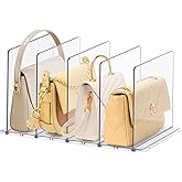 DoubleCare 5 StüCk Regaltrenner, Verstellbare Taschenteiler, Transparent Regalteiler Aus Acryl, Durchsichtige Handtaschen-Org