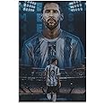 NITDODI Mofanmi Art Football Stars Cristiano Ronaldo and Lionel Messi Canvas Poster Art Wall Decor (Unframed) 16in×24in(40cm×60cm) (Messi)