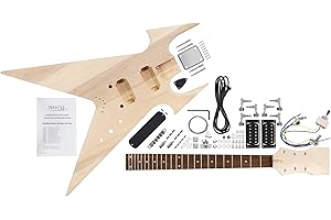 Rocktile DIY ZW Bausatz E-Gitarre ("Do-it-yourself" E-Gitarre Bausatz ZW-Style, Korpus: Linde, Hals: Ahorn geschraubt, Griffbrett: Blackwood)