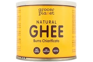 Grocer Planet - Natürliche Ghee-Butter (500g) | Geklärte Butter | Ayurveda | Ideal für Keto und Paleo | Perfekt zum Backen und Braten