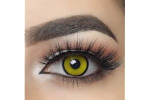 MYSA LENS Yellow Manson Crazy Eyes Fantasy Lentillas Coloreadas Black Circle Yellow Manson Solution 10ml Estuche