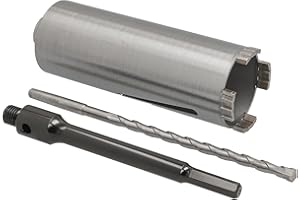 BTEC Corona diamantata esagonale lunga (200 mm), attacco e punta di centraggio, lunghezza utile 180 mm, Ø 68 mm, punta a corona per calcestruzzo