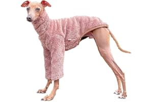 D DOGGY STAR Italienische Windhunde-Kleidung, warmer Fleece-Pullover, T-Shirt, Whippet für Hunde, Größe M, Fleece, Beige