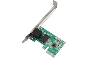 DENASH Adattatore per scheda di rete Ethernet Gigabit PCI-E Realtek 8111E Scheda di rete a una porta 10/100/1000Mbps Scheda LAN Scheda di rete NIC Gigabit Ethernet a porta singola per Windows 7, 8 10 Linux