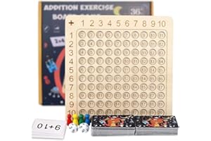 SHENGOU Tabelline Per Bambini Montessori,Tabelline Per Bambini in Legno,Gioco Delle TabellineTavola Di Calcolo In Legno,Tabelline Per Bambini,Giochi Montessori Abaco