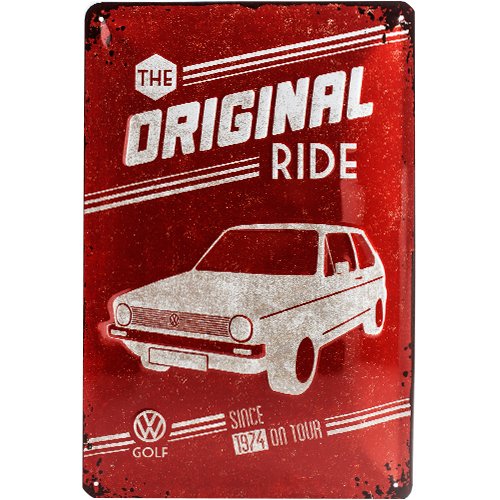 Nostalgic-Art 22212 Volkswagen VW Golf The Original Ride Blechschild, 20 x 30 cm