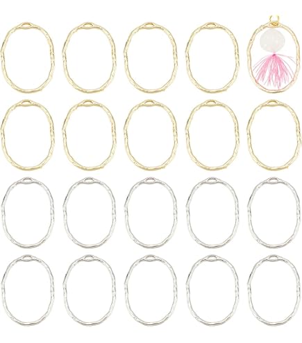 50 Ciondoli Aperti A Forma Di Gatto – Cornici In Lega Oro Per Resina E Fai Da Te – 10x11,5 Mm