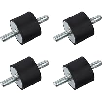 Sourcing Map M10 Rubber Vibration Isolator – 40x40mm, Male/Female Thread – For Motors, Compressors, Pumps, Generators